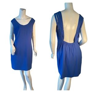 NWT Miele, Carlos Miele Purple Sheath Dress Plunging Back, Hemmed, size 6